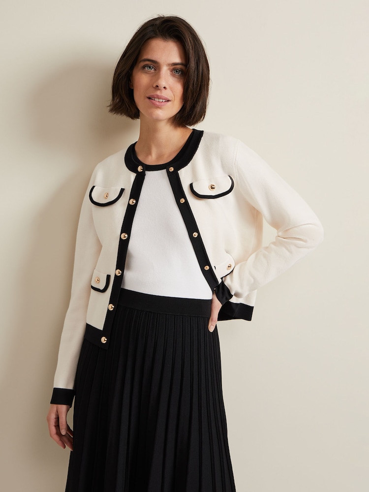 Phase Eight White Knit Libby Jacket - Image 1 of 6