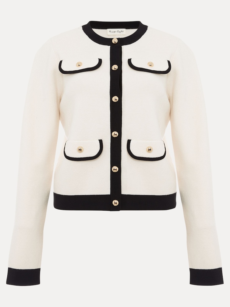 Phase Eight White Knit Libby Jacket - Image 6 of 6 Phase Eight White Knit Libby Jacket - Image 6 of 6