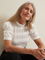 Phase Eight Cream Textured Samiha Blouse - Image 5 of 7