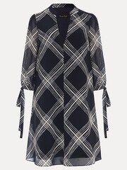 Phase Eight Blue Cora Check Tunic Dress - Image 7 of 7