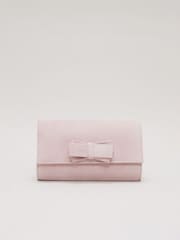 Phase Eight Pink Bow Front Clutch Bag - Image 1 of 7
