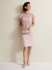 Phase Eight Pink Bow Front Clutch Bag - Image 5 of 7