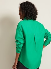 Phase Eight Green Oversized Cotton Shirt - Image 2 of 7