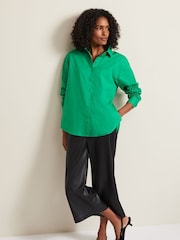 Phase Eight Green Oversized Cotton Shirt - Image 3 of 7