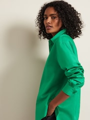 Phase Eight Green Oversized Cotton Shirt - Image 4 of 7
