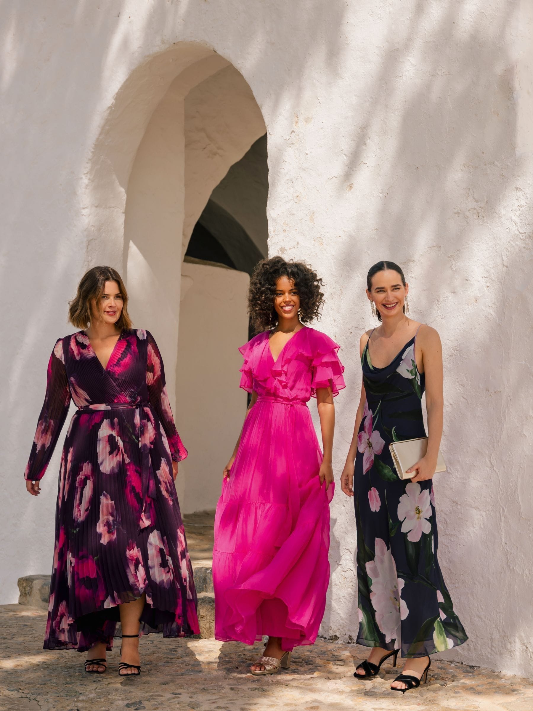 Buy Phase Eight Purple Petite Isadora Rose Printed Maxi Dress from Next Oman