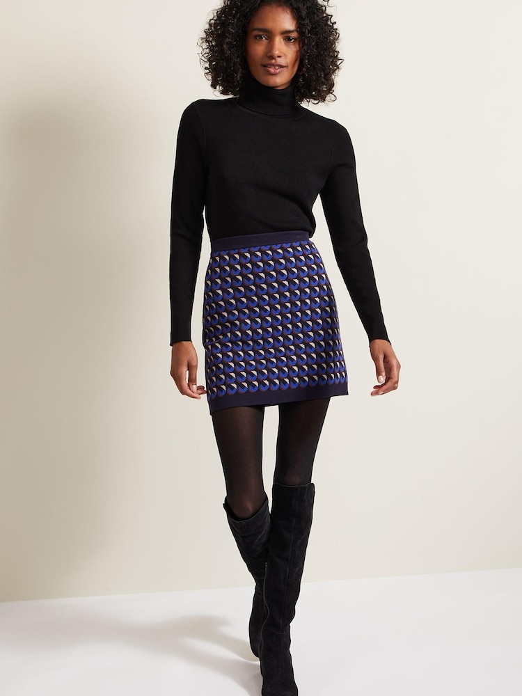Phase Eight Black Geo Nicole Twin Set Skirt - Image 1 of 6