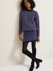 Phase Eight Black Geo Nicole Twin Set Skirt - Image 3 of 6