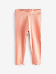 Розово-серый - River Island Mini Girls 100% Cotton Rib Peplum Set 2 Pack - Изображение 2 из 5