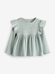 Розовый - River Island Mini Girls 100% Cotton Rib Peplum Set 2 Pack - Изображение 3 из 3