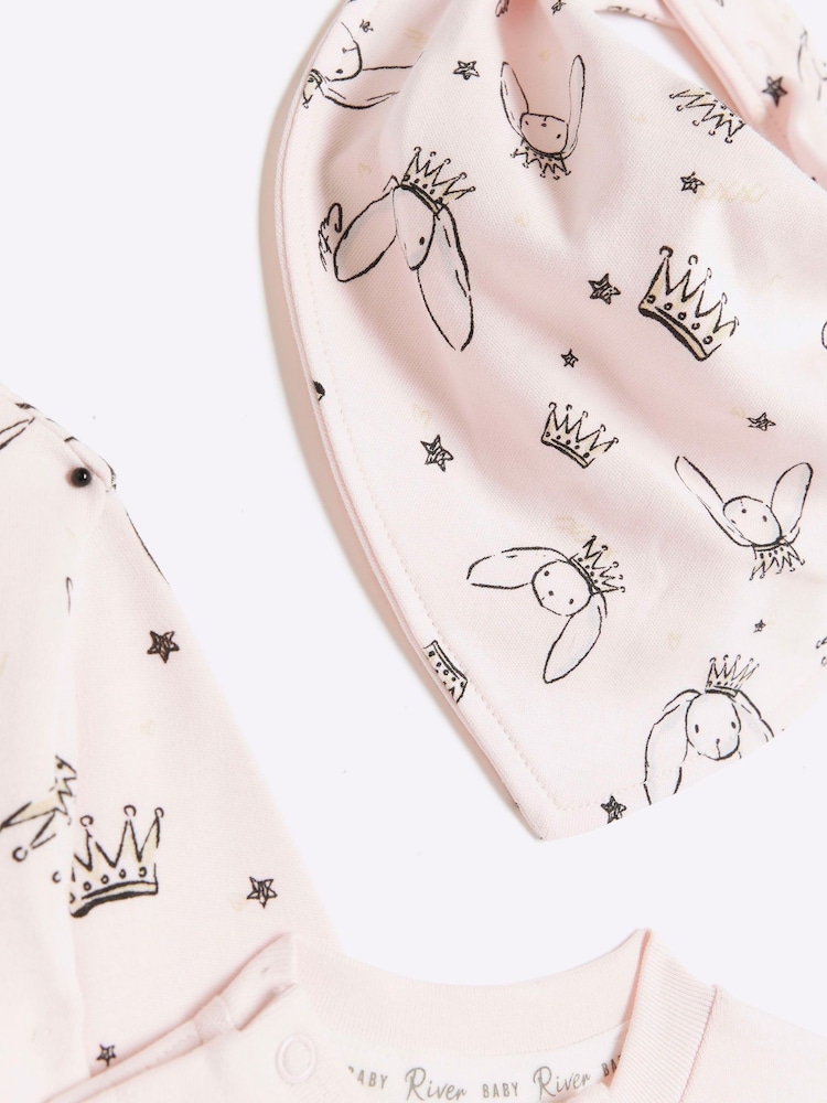River Island Pink Baby Girls 100% Cotton Newborn Set 5 Piece - Image 3 of 3 River Island Pink Baby Girls 100% Cotton Newborn Set 5 Piece - Image 3 of 3