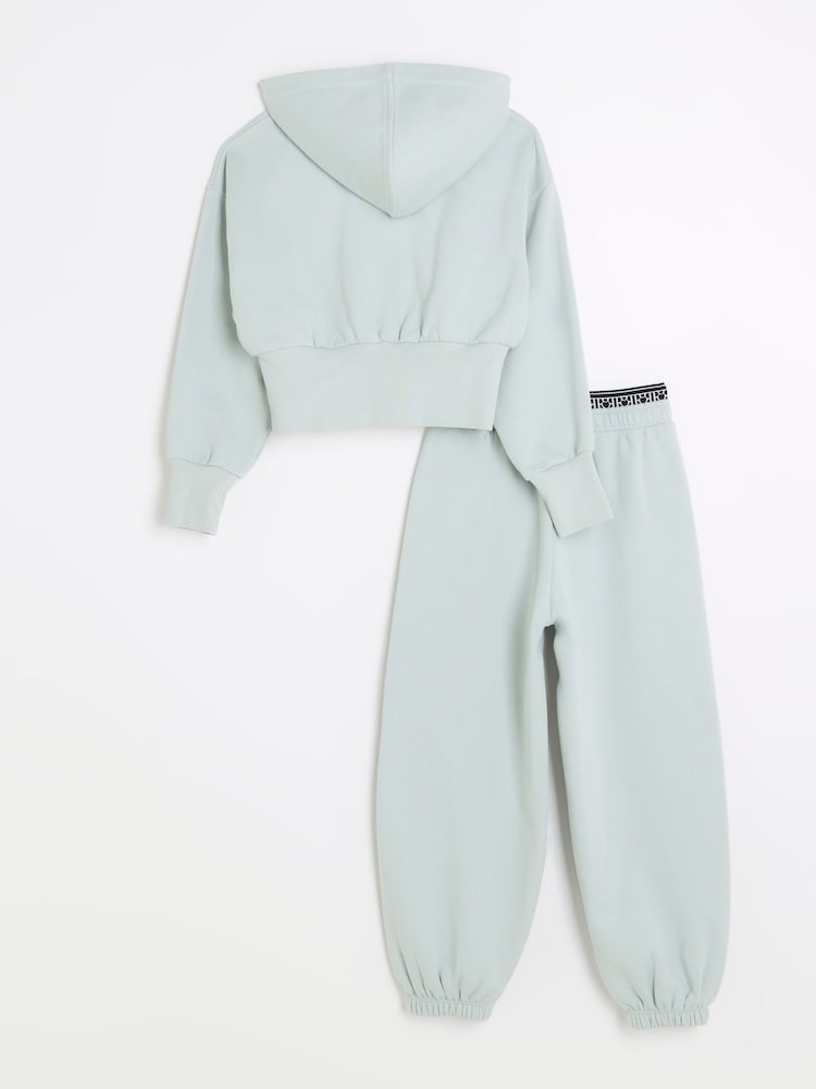 River Island Green Girls NY Zip Thru Set - Image 2 of 4