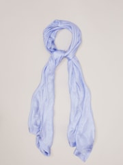 Phase Eight Blue Satin Trim Scarf - Image 1 of 5