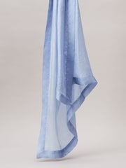 Phase Eight Blue Satin Trim Scarf - Image 3 of 5