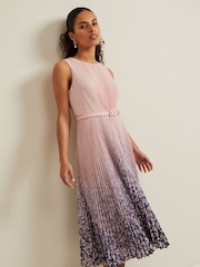 Phase Eight Pink Petite Simara Printed Midi Dress - Image 1 of 6