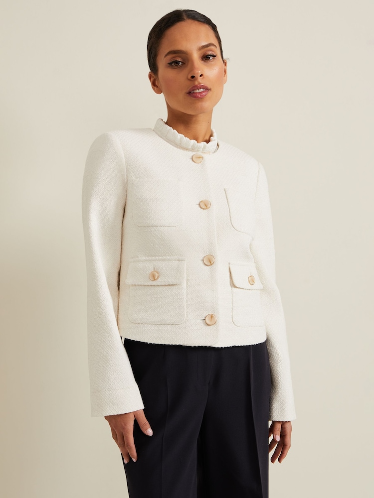 Phase Eight Cream Petite Petite Ripley Bouclé Jacket - Image 1 of 6