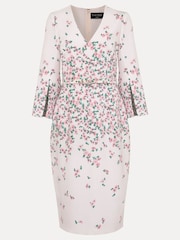 Phase Eight Pink Petite Petite Giovanna Floral Belted Dress - Image 6 of 6
