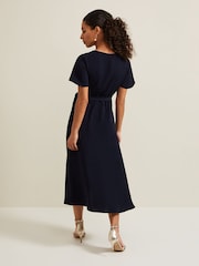 Phase Eight Blue Petite Julissa Wrap Dress - Image 2 of 6