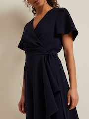 Phase Eight Blue Petite Julissa Wrap Dress - Image 5 of 6