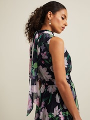 Phase Eight Black Petite Floral Petite Lucinda Dress - Image 2 of 6