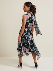 Phase Eight Black Petite Floral Petite Lucinda Dress - Image 4 of 6