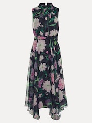 Phase Eight Black Petite Floral Petite Lucinda Dress - Image 6 of 6