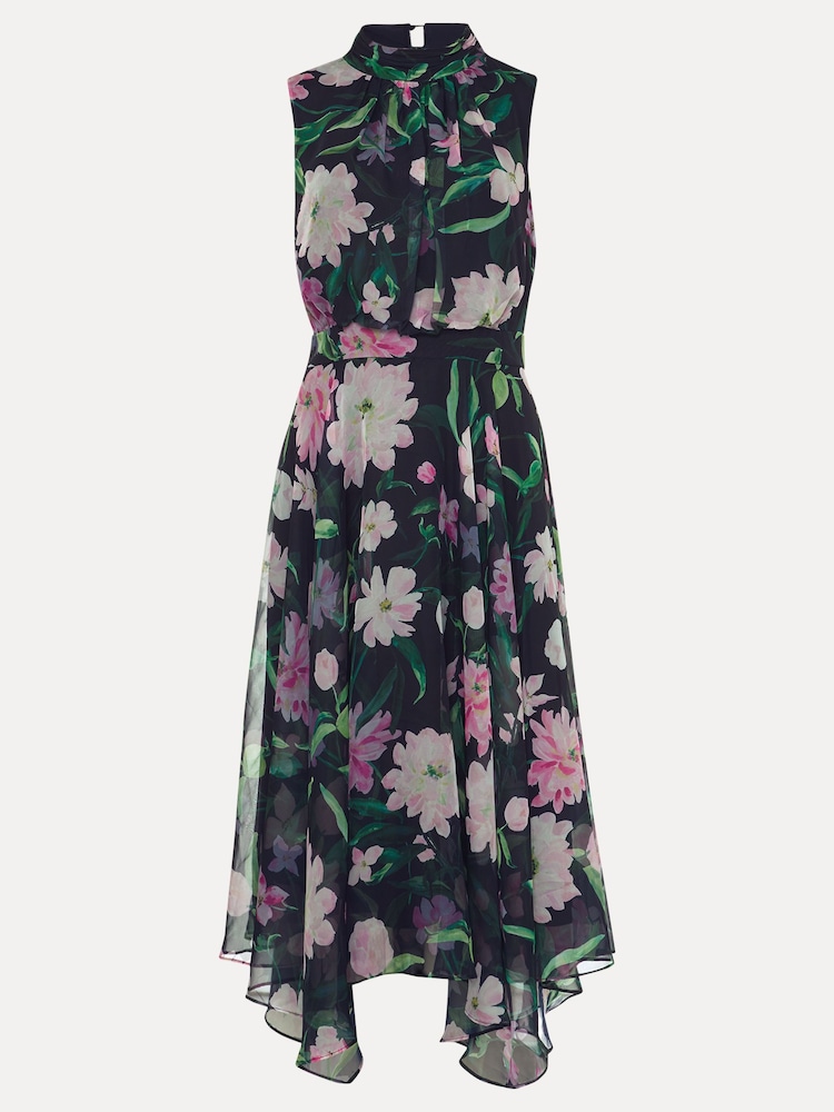 Phase Eight Black Petite Floral Petite Lucinda Dress - Image 6 of 6