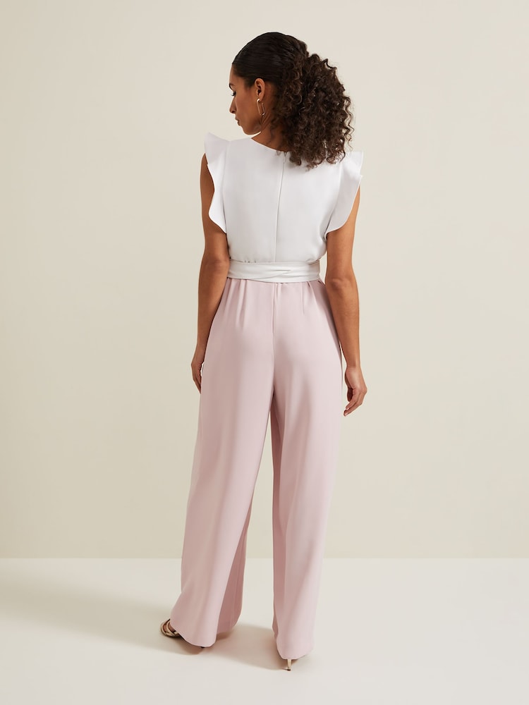 Phase Eight Pink Petite Ayla Ruffle Jumpsuit - Image 2 of 6