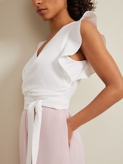 Phase Eight Pink Petite Ayla Ruffle Jumpsuit - Image 4 of 6