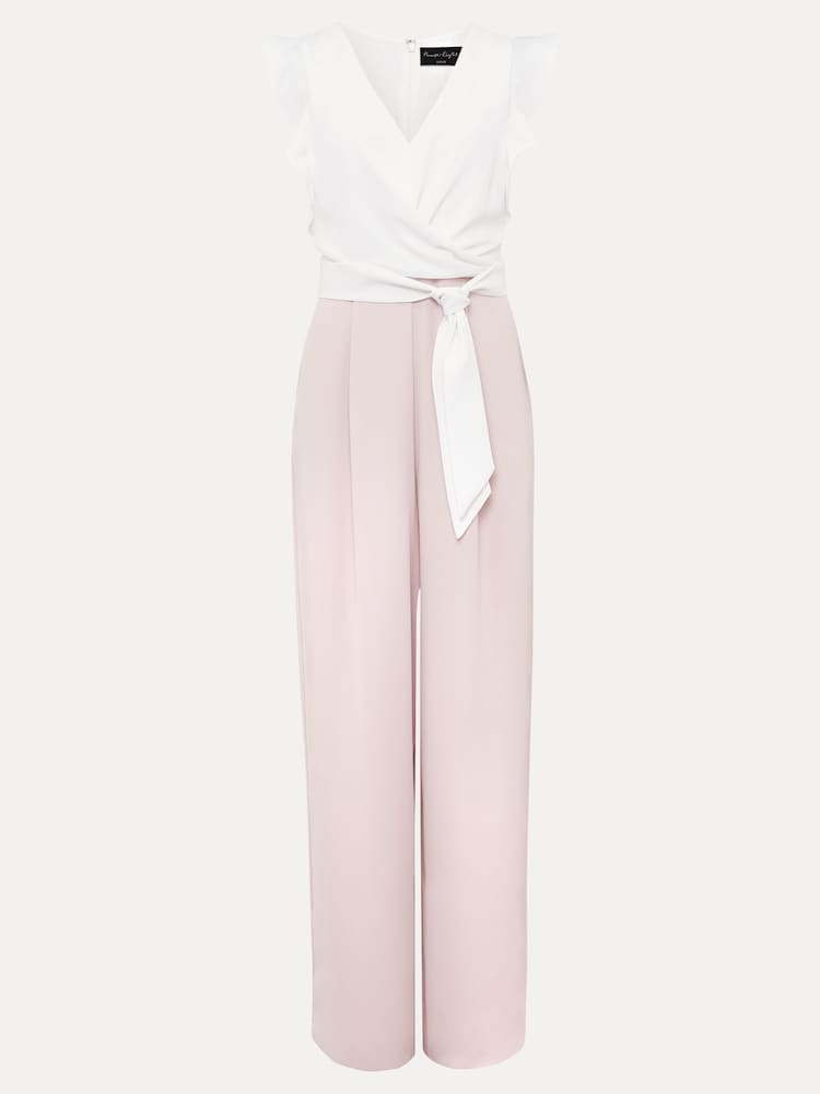 Phase Eight Pink Petite Ayla Ruffle Jumpsuit - Image 6 of 6