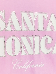 River Island Pink Girls Santa Monica T-Shirt Set - Image 4 of 4