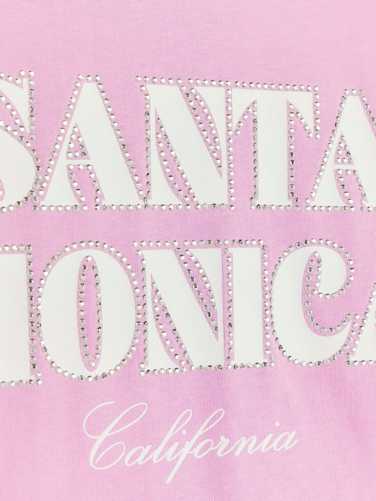 River Island Pink Girls Santa Monica T-Shirt Set - Image 4 of 4 River Island Pink Girls Santa Monica T-Shirt Set - Image 4 of 4
