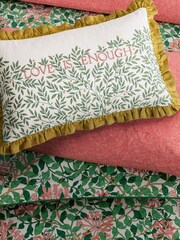 Morris & Co Green Love Is Enough 100% Linen 100% Cotton Cushion - Image 4 of 6