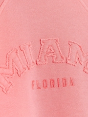 River Island Pink Girls Drenched Miami Sweat Set - Image 4 of 4