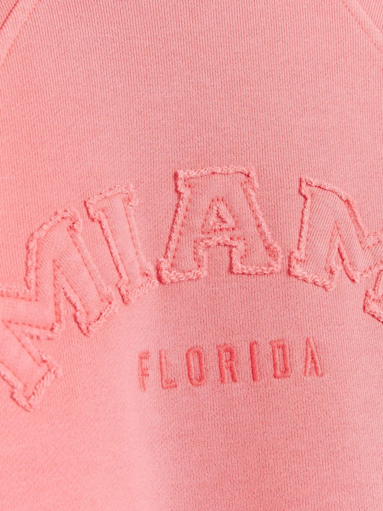 River Island Pink Girls Drenched Miami Sweat Set - Image 4 of 4