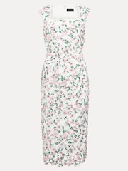 Phase Eight White Petite Floral Diana Lace Midi Dress - Image 6 of 6