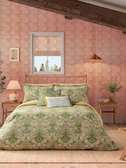 Morris & Co Green 100% Cotton Hyacinth Cover Set - Image 1 of 4