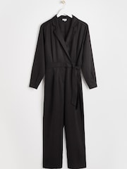 Oliver Bonas Black Wrap Wide Leg Jumpsuit - Image 4 of 8