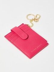 Oliver Bonas Pink Binkey Keyring Card Holder - Image 1 of 6
