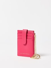 Oliver Bonas Pink Binkey Keyring Card Holder - Image 5 of 6