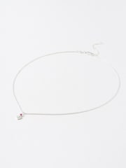 Oliver Bonas Sterling Silver Varda Opalite Heart Charm Pendant Necklace - Image 1 of 5
