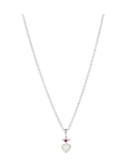Oliver Bonas Sterling Silver Varda Opalite Heart Charm Pendant Necklace - Image 2 of 5