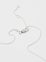 Oliver Bonas Sterling Silver Varda Opalite Heart Charm Pendant Necklace - Image 4 of 5