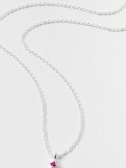 Oliver Bonas Sterling Silver Varda Opalite Heart Charm Pendant Necklace - Image 5 of 5