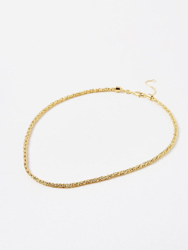 Oliver Bonas Gold Plated Megan Looped Links Chain Necklace - Image 1 of 4