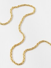 Oliver Bonas Gold Plated Megan Looped Links Chain Necklace - Image 2 of 4