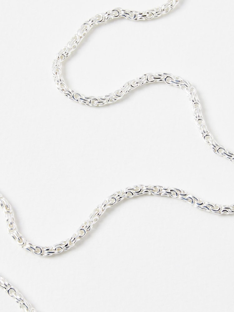 Oliver Bonas Silver Plated Megan Looped Links Chain Necklace - Image 2 of 4