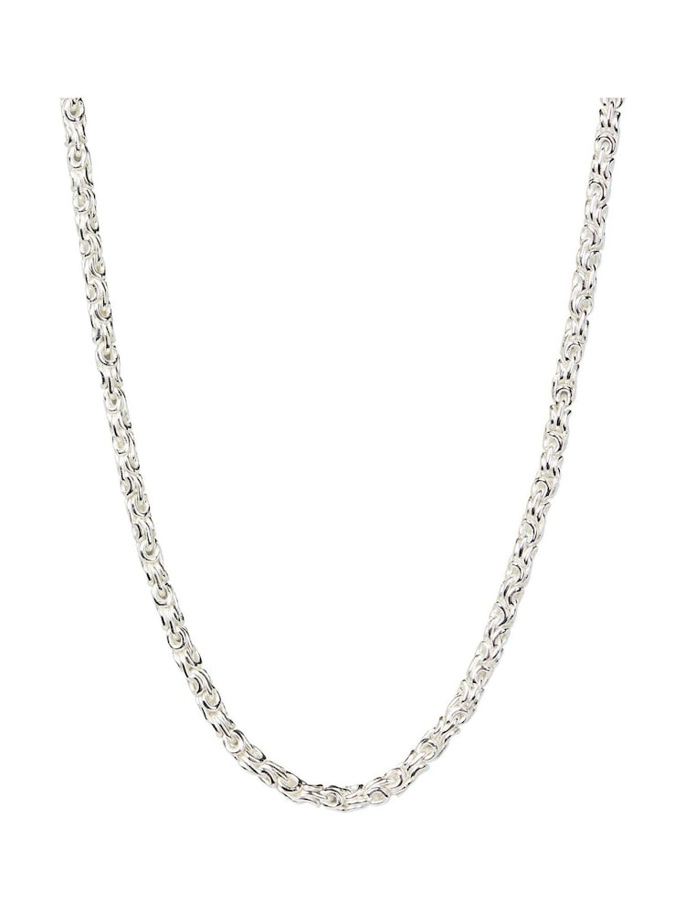 Oliver Bonas Silver Plated Megan Looped Links Chain Necklace - Image 4 of 4
