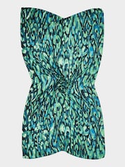 Oliver Bonas Green Sketch Animal Print Lightweight Scarf - Image 2 of 5