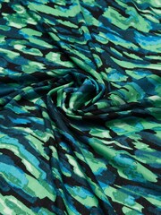 Oliver Bonas Green Sketch Animal Print Lightweight Scarf - Image 4 of 5